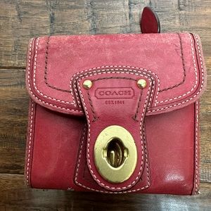 Coach vintage pink wallet.